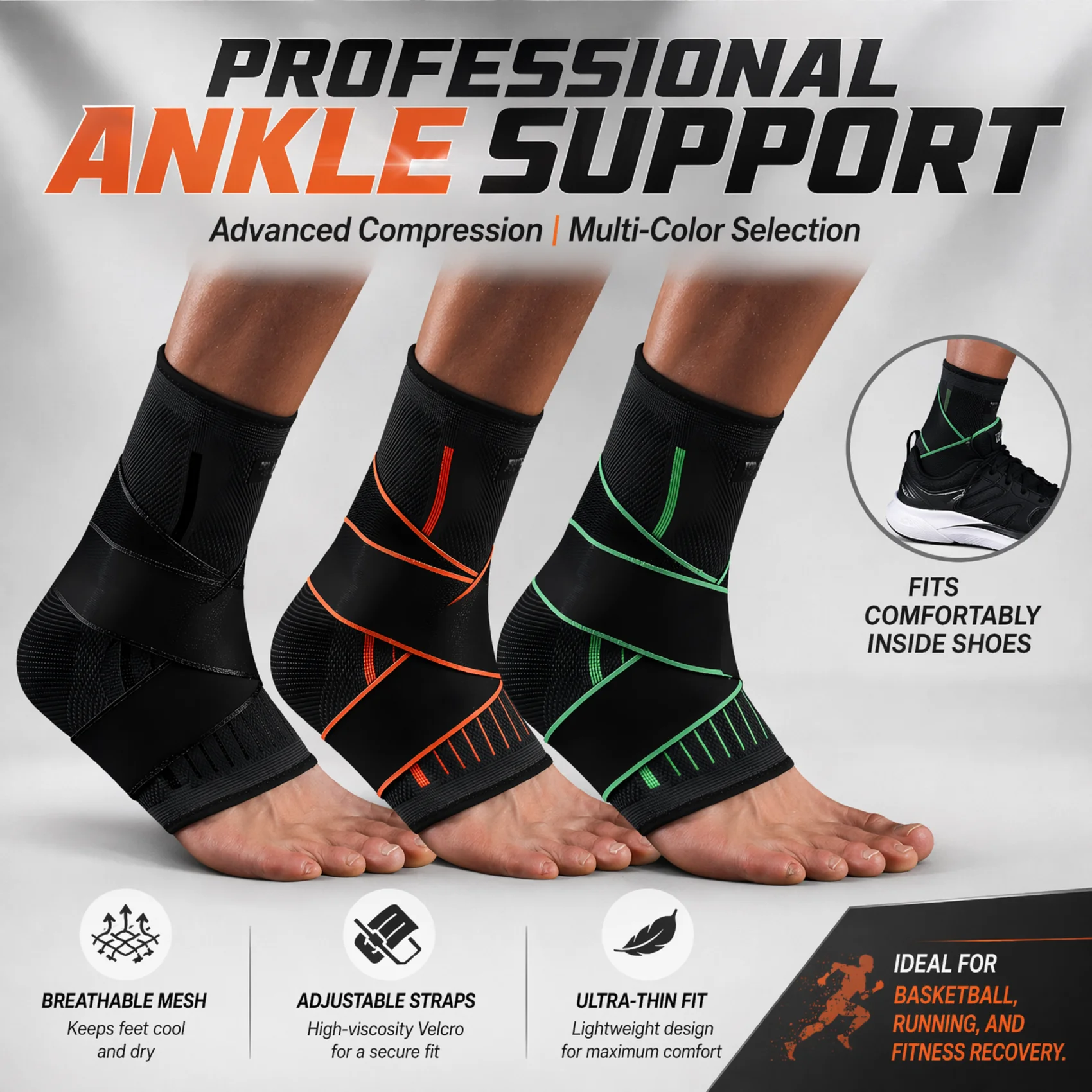 Ankle Mobility Band - Nefes alabilen kompresyon ayak bileği desteği