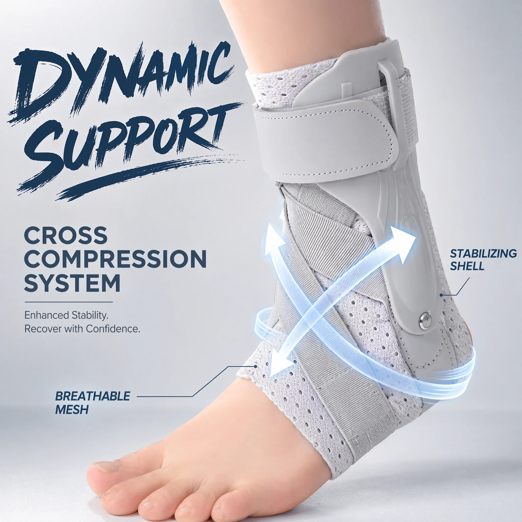 Ankle Mobility Band - Yan Stabilizatörlü Ayak Bileği Desteği, Erkekler